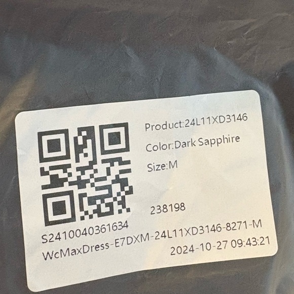 Halara | NWT Dark Sapphire Long Sleeve Flare Maxi Casual Dress M - Picture 3 of 5